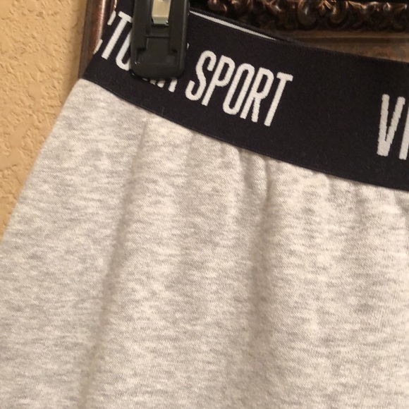 NWOT Victoria’s Secret “Victoria Sport”Jogger. Super soft.  Gray. Logo waistband - Picture 11 of 15